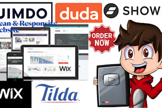 build or redesign your website on jimdo, duda, showit, wix, or tilda