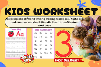 create kid worksheet, handwriting, coloring page, number book, puzzle, crossword