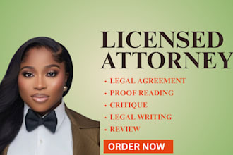 edit critique, review, proofread any legal document, contract agreement