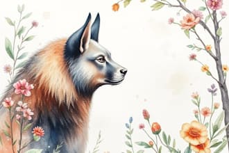 do watercolor painting of animals, botanicals, people,