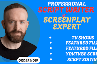 write a  screenplay short film youtube script TV series  edit TV screenplay