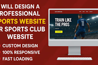 design a professional sports website or sports club website