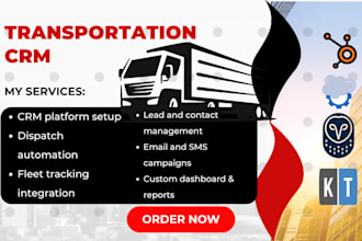 setup transportation crm zoho magaya salesdash hubspot samsara keeptruckin rto