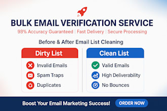 do bulk email validation, verification, list cleaning nd email cleaning