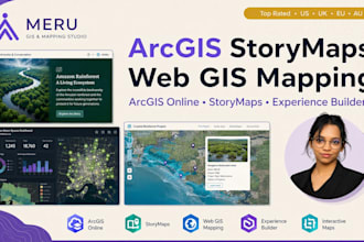 create arcgis storymap, web gis, dashboard, and interactive maps in arcgis