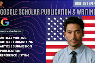 write and publish articles in google scholar, peer reviewed indexed journal