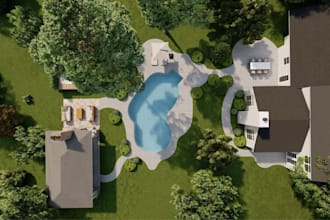 create your 3d deck, design house landscape, garden decor, frontyard, fire place