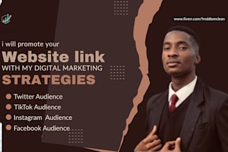 promote your website link and product to 200m twitter, fb ig active audiences
