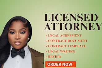 write business or commercial legal agreement contract document lease agreement