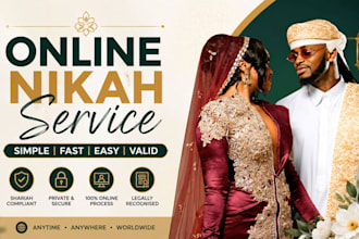 be your online nikah imam and guide your islamic nikah marriage with witnesses