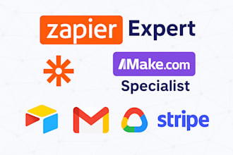 automate your business using zapier make integromat and  API