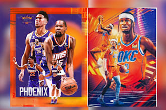 design sport graphics poster, movie poster, flyer design and committed edit