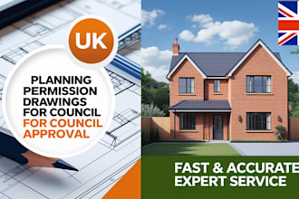 draw professional UK planning permission drawings for council approval