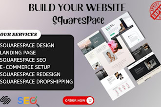 build squarespace website design or redesign dropshipping store squarespace SEO