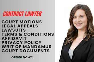 your lawyer to write legal contract, terms, nda, privacy policy