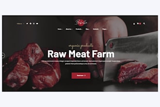 design butcher store seafood store grocery store butcher restaurant website