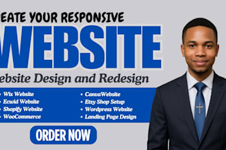 build squarespace wix ecwid canva shopify dropshipping website design redesign