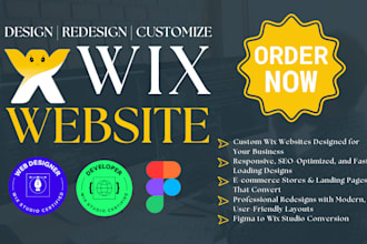 redesign wix website, do wix studio redesign, fix wix and give wix expert help