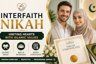 perform your online nikah, interfaith marriage ceremony with islamic certificate