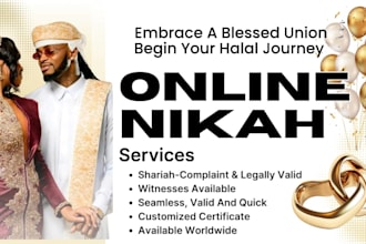perform your online nikah ceremony with islamic certificate