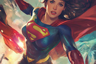 draw comic book art and comic book illustration
