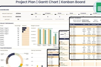 design a custom gantt chart in excel or sheets to visualize your project plan