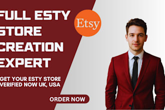 create full esty account do esty store promotion pass all country kyc