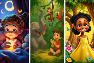 design children storybook illustration, picture book book design