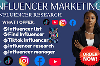do influencer research influencer list influencer marketing social media manager