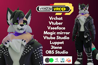 edit or create custom 3d vrchat furry model, nsfw vtuber avatar, 3d oc model