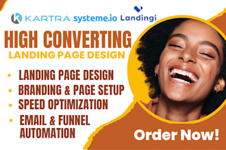 design clickfunnels landing page systeme io kartra landingi wix landing page wix