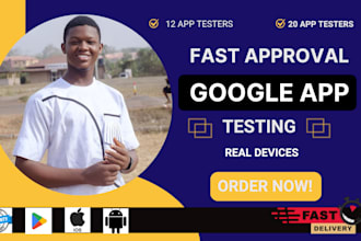 google play testers 20 app testers 12 testers for IOS and android closed testing