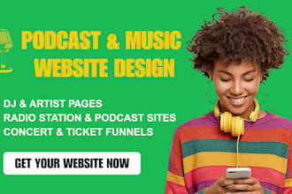 build high converting music, dj, or podcast websites with funnels