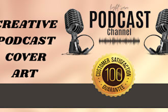 design a creative professional podcast cover art