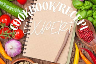write quality cookbook recipe book cookbook design cookbook formatting, recipes