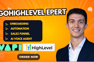 setup gohighlevel, sales funnel, landing page,ghl automation,vapi ai, systeme io