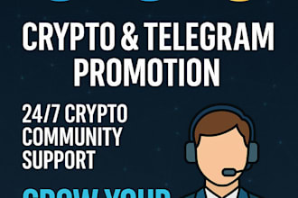 promote your telegram, twitter, instagram and moderate your crypto community