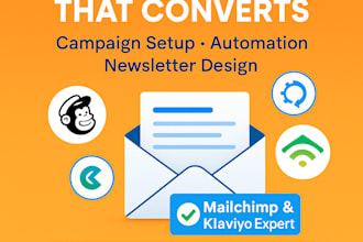 set up a high converting klaviyo campaign with automation and sales funnel