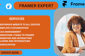 develop framer website animation framer portfolio figma to framer website expert