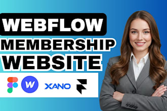 build webflow membership webflow cms memberstack figma to webflow xano expert