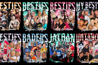 design a customized 90s bootleg besties tee shirt