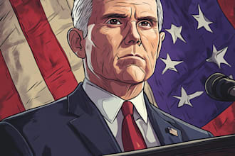 create a funny political cartoon illustration for you