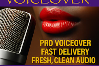 quickly record an american female voiceover