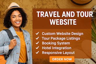 design a travel and tour website with hotel and airbnb booking features