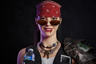 do low and high poly 3d game characters textured rig animation in unreal engine