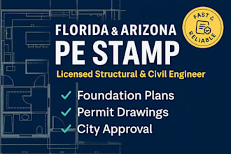 review stamp as licensed civil and structural engineer in florida and arizona