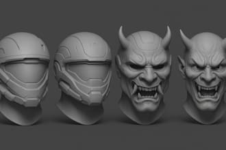 create 3d printable mask 3d cosplay helmet cosplay prop armor oni mask stl file