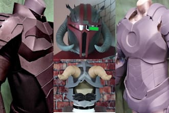 create 3d cosplay creation props wearable foam armor 3d helmet for 3d printing