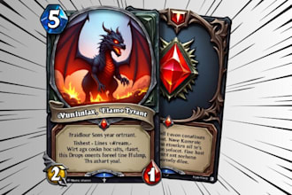 design a custom trading card game, card frame, for  dnd, ttrpg for fantasy games