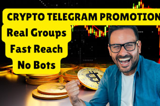crypto telegram promotion, promote crypto project in active telegram groups fast